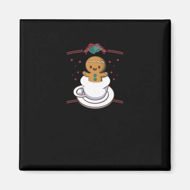 Imã Gingerpão Kawaii Natal (Frente)