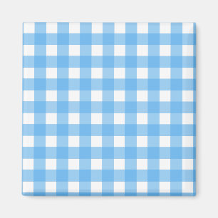 Imã Gingham azul