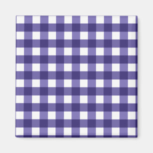 Imã Gingham azul marinho