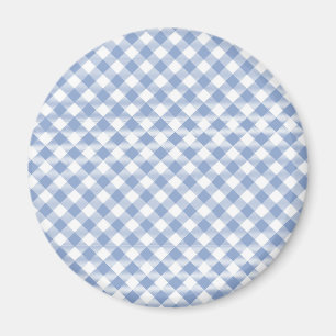 Imã Gingham Clássico Azul Verificado