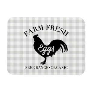 Ímã Gingham, País de Frango Fresco fazenda