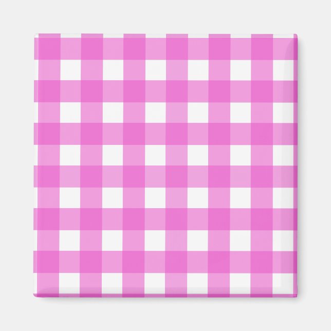 Imã Gingham rosa (Frente)