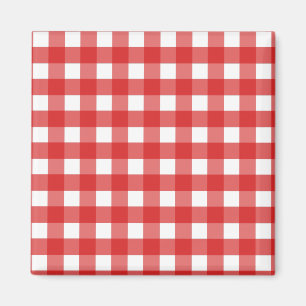 Imã Gingham vermelho