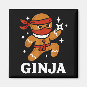 Imã Ginjas Gingerbread Ninja Biscoito de Natal Diverti