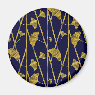 Imã ginkgo dourado
