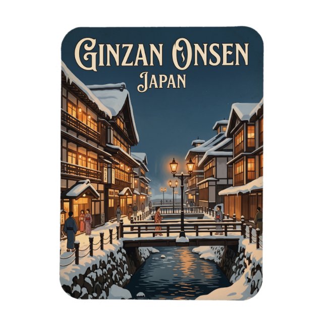 Ímã Ginzan Onsen Japão (Vertical)