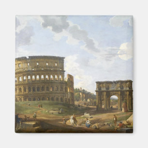 Imã Giovanni Paolo Panini Visão do Colosseum