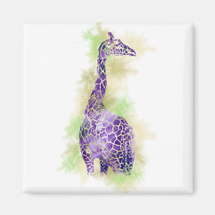 Imã Girafa de Aquarela 1