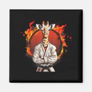 Imã Girafa de Karate Animal Mma Taekwondo Artes Marcia