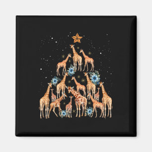 Imã Girafa de Natal bonita Girafa de árvore de Natal v