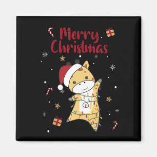 Imã Girafa de Natal Girafas de Inverno Magnet