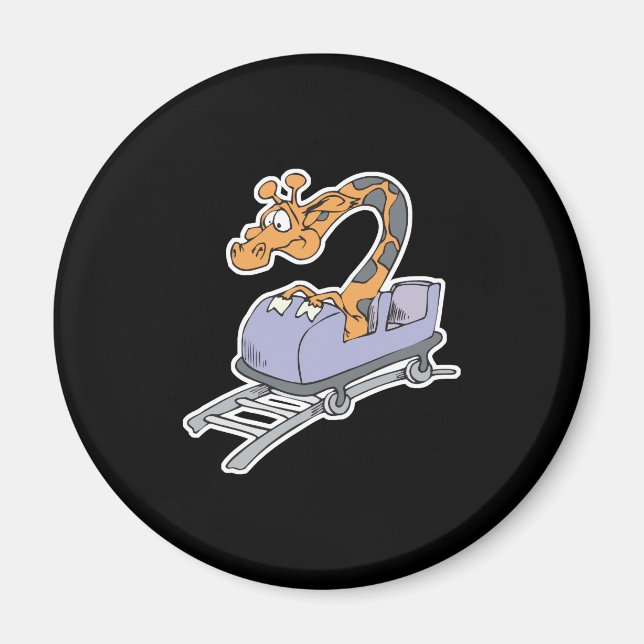 Imã girafa de porta copos engraçada (Frente)