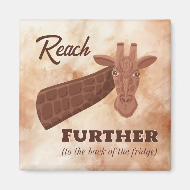 Imã Girafa desenhada À Mão, Alcance Mais (Frente)