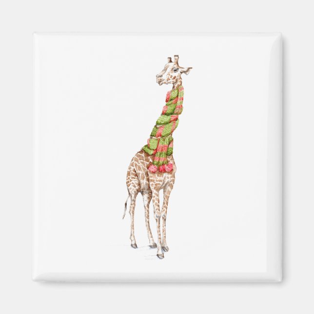 Imã Girafa em um Scarf (Frente)