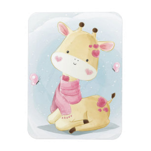 Ímã Girafa Lover Baby Giraffe Com Amor