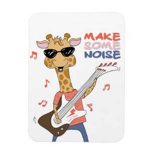 Ímã Girafa Lover Girafa Guitarra Faz Algum Ruído