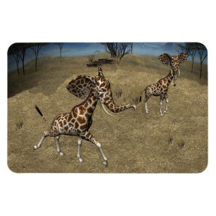 Ímã Girafas de elefante giratório