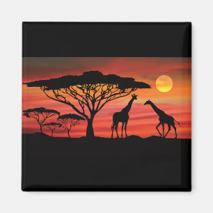 Imã Girafas e Sunset