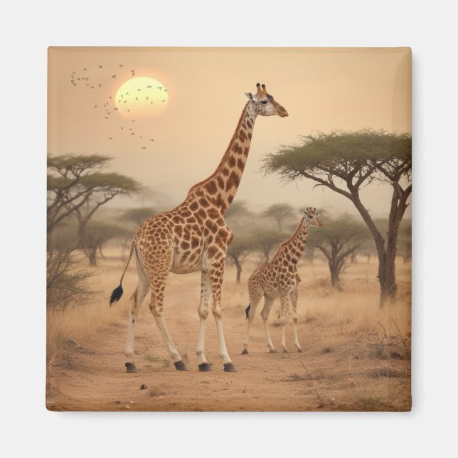 Imã Girafas na África (Frente)