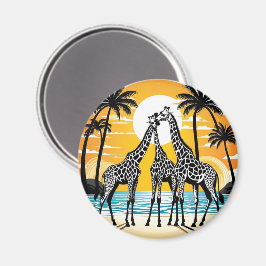 Imã Girafas na praia