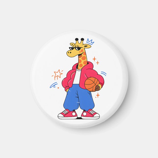 Imã girafas podem saltar : Streetwear Hoops (Frente)