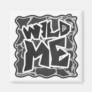 Imã Giraffe Black and Light Cinza