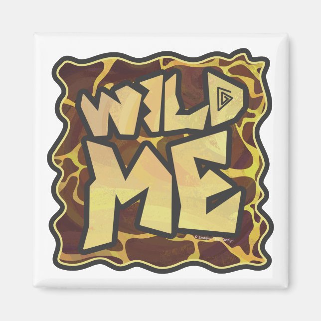 Imã Giraffe Brown e Impressão Amarelo (Frente)