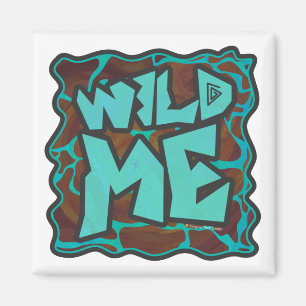 Imã Giraffe Brown e Teal Impressão