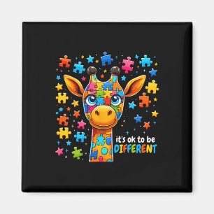 Imã Giraffe Conscientização do Autismo É Ok Ser Difere