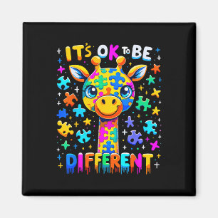 Imã Giraffe Conscientização sobre Autismo É Ok Ser Dif