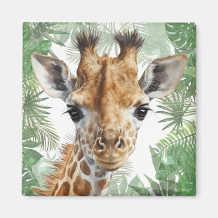 Imã Giraffe Jungle Background