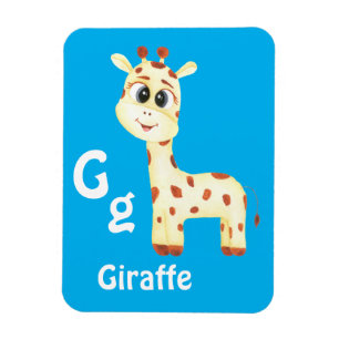 Ímã Giraffe personaliza ABC: Carta G - Adicionar seu n
