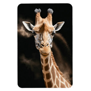 Ímã Giraffe Wild Animal Elegante Dramático Retrato Art
