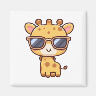Imã Giraffe with sunglasses