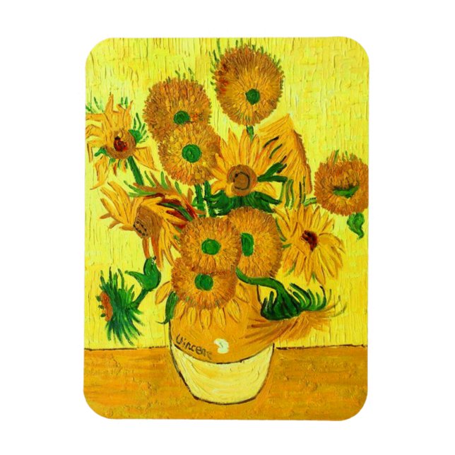 Ímã Girasóis de Van Gogh (Vertical)