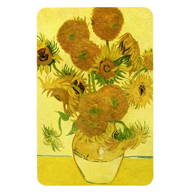 Ímã Girassóis em Vase Van Gogh Fine Art (Vertical)