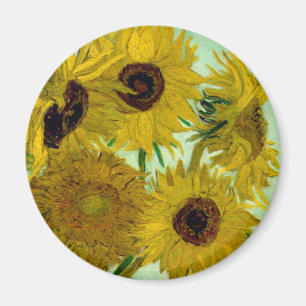Imã Girassóis em Vase Van Gogh Fine Art