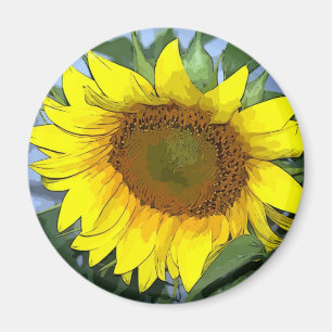 Imã Girassol amarelo do ímã