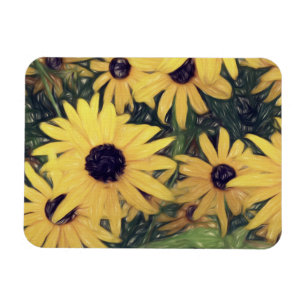 Ímã girassol amarelo floresce alegre