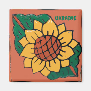 Imã Girassol, Ucrânia, Azulejo Magnet