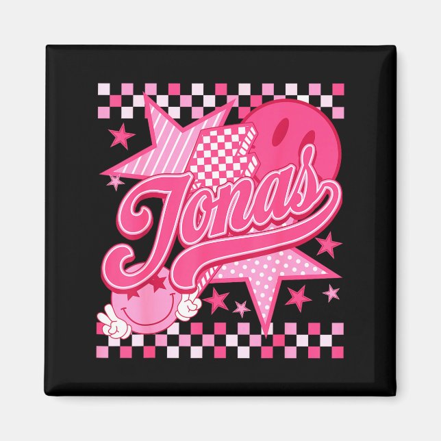 Imã Girl Retro Jonas Groovy Flower First Name D 80's  (Frente)