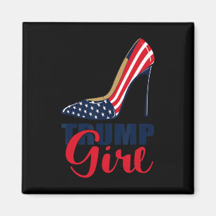 Imã Girl Stilettos High Heel American Flag Trump 2024