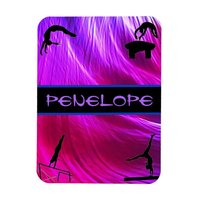 Ímã Girls Gymnastics Events Abstrato (Vertical)