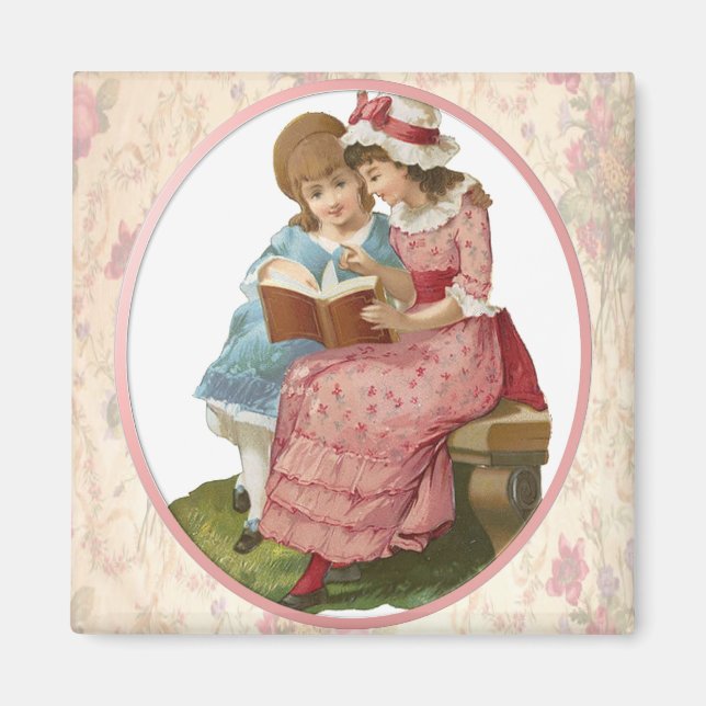 Imã Girls Reading (Frente)