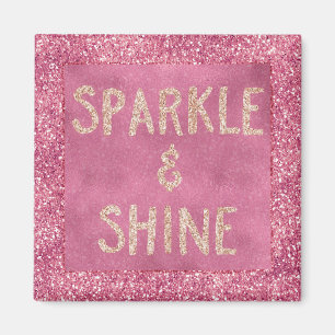 Imã Girly Pink Glitter Sparkle