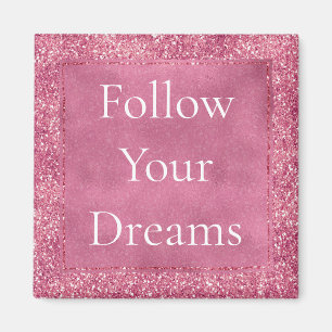 Imã Girly Pink Glitter Sparkle Glitz