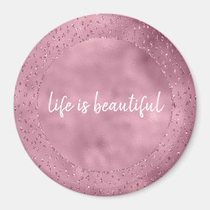 Imã Girly Pink Glitzy Glitter Sparkle