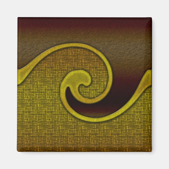 Imã Giro Marrom Escuro Magnet Dourado, Conjunto Corres (Frente)