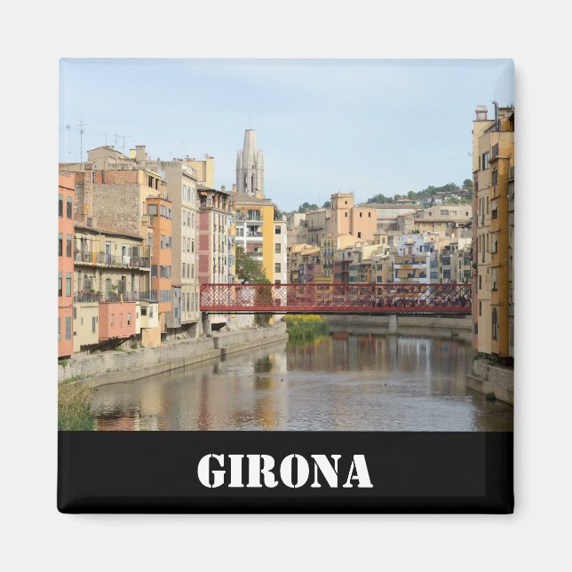 Imã Girona (Gerona) Magnet (Frente)
