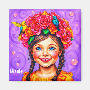 Imã GISELE ~ PÁSCOA BONNET ~ Happy Girl ~